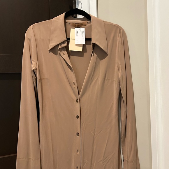 ANDAMANE
Ginevra Button-Down Mini Shirt Dress beige size M - Picture 3 of 9